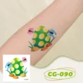 Children glitter Easter egg temporary tattoo sticker colorful butterfly party waterproof decor - CG-090 Glitter Dinosaur Tattoo Sticker / 60*60mm