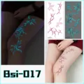 Glow in the dark temporary tattoo sticker, waterproof neural network pattern for cosplay. - Bsi-017 (Luminous Blood Vessel Tattoo Sticker)
