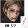 Adesivo tatuaggio cicatrice Halloween trucco realistico festa arte corpo modello EH-135 - EH-135