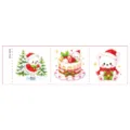 Christmas cartoon temporary tattoo sticker cute white bear festive holiday party waterproof - DTm-3010 (Christmas Tearable Tattoo Sticker)