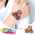Kids soccer temporary tattoo sticker glitter waterproof face sticker for fan sports event - CG-138 Football Tattoo Sticker