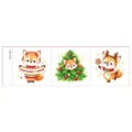 Kids Christmas Cartoon Temporary Tattoo Stickers Cute Fox Xmas Party Waterproof Decal - DTm-3011 (Christmas Tearable Tattoo Sticker)