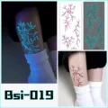 Glow in the dark lightning temporary tattoo sticker waterproof cosplay body art decal - Bsi-019 (Luminous Blood Vessel Tattoo Sticker)