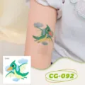 Glitter Kids Dinosaur Temporary Tattoo Sticker Waterproof Cartoon Animal Party Decals - CG-092 Glitter Dinosaur Tattoo Sticker / 60*60mm