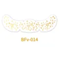 Gold glitter face sticker temporary tattoo leopard heart festival waterproof makeup 1pc - Heart Leopard Print Style (BFv-014)