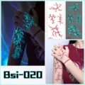 Waterproof luminous tattoo sticker kpop anime demon hunter style lightning body art decal - Bsi-020 (Luminous Blood Vessel Tattoo Sticker)