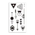 Adhesivo de tatuaje temporal geométrico negro pegatina minimalista impermeable brazo - HC-430