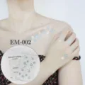Tatuaje temporal floral impermeable, margaritas azules para cara y brazo, elegante. - Estilo Floral Margarita (EM-002)
