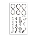 Pegatina de tatuaje temporal impermeable negro minimalista moda brazo arte nuevo - HC-420