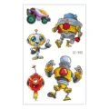 Waterproof kids cartoon robot temporary tattoo stickers for boys arm decoration design - Sci-Fi Vehicle Style (EC-340) / 120x75mm
