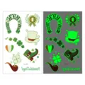 Φωτεινό φύλλο προσωρινού τατουάζ St. Patrick's Day με σχέδια τριφυλλιού και καπέλου. - EI-175 / 120*75mm