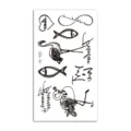 Waterproof black temporary tattoo sticker sheet minimalist body art design HC-429 - HC-429