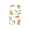 Kids metallic unicorn temporary tattoo sheet waterproof cute rainbow sticker variant design. - VE-055 / 120*75mm
