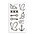 Waterproof temporary tattoo sticker black minimalist arm body art fashion sticker sheet - HC-427