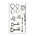 Waterproof temporary tattoo sticker black minimalist line art body art flash tattoo for arm - HC-424