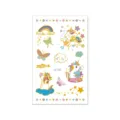 Kids gold metallic temporary unicorn tattoo sticker sheet, cute cartoon waterproof design. - VE-057 / 120*75mm