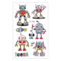 Wasserdichte temporäre Kinder-Tattoos mit süßen Cartoon-Robotern, ideal für Jungen-Armkunst. - Robo Cop Stil (EC-346) / 120x75mm