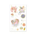 Kids cute gold foil temporary unicorn tattoo sticker waterproof cartoon body art variant - VE-058 / 120*75mm
