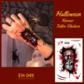 Halloween horror temporary tattoo stickers, scary scar and bloody waterproof sticker for party. - EH-049 / 120*75mm