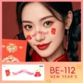 2026 New Year face sticker temporary tattoo sweet party red festive makeup decal for women - BE-112 New Year Face Sticker