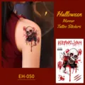 Halloween horror temporary tattoo sticker, zombie scar waterproof body art design variant. - EH-050 / 120*75mm