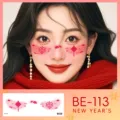 New Year face stickers temporary tattoo Chinese style party makeup face decoration cute red design - BE-113 New Year Face Sticker