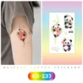 Glitter panda temporary tattoo stickers for kids, waterproof cute animal body art sticker variant. - EG-237 Panda Style / 75*120mm