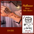 Halloween temporary tattoo stickers waterproof scary skull spider fake scar sticker pack - EH-056 / 120*75mm