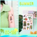 Hawaiian children temporary tattoo stickers colorful tropical cartoon waterproof fake tattoos. - EC-135