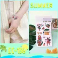 Hawaiian cartoon temporary tattoo stickers variant, cute tropical kids body art stickers. - EC-136