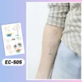 Kids temporary tattoo stickers cartoon colorful fireworks tropical palm tree design party - EC-505 Style