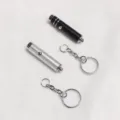 Mini linterna UV portátil con luz violeta y llavero para uso diario y práctico. - Mini Linterna UV / Plateado