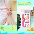 Kids summer temporary tattoo stickers waterproof cute flamingo cartoon body art sheet - EC-127