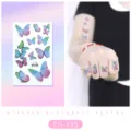 Tatuajes temporales de mariposas con purpurina para niños, pegatinas corporales brillantes. - EG-135 (Pegatina de Tatuaje de Mariposa con Purpurina)