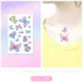 Pegatinas de tatuaje de mariposa con purpurina, arte corporal brillante para niños. - EG-138 (Pegatina de Tatuaje de Mariposa con Purpurina)