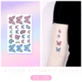 Pegatinas de tatuaje temporal de mariposa con purpurina para niños, arte corporal colorido. - EG-139 (Pegatina de Tatuaje de Mariposa con Purpurina)