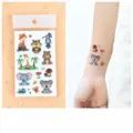 Kids glitter animal temporary tattoo stickers waterproof cute cartoon body art sheet for fun. - Animal Glitter Tattoo Sticker (EG-158) / 75*120mm