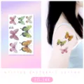 Pegatinas de tatuaje temporal de mariposa con purpurina colorida para niños y mujeres, fácil. - EG-144 (Pegatina de Tatuaje de Mariposa con Purpurina)