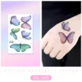Pegatinas de tatuaje de mariposa con purpurina para ninos arte corporal temporal - EG-145 (Pegatina de Tatuaje de Mariposa con Purpurina)