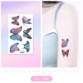 Pegatinas de tatuaje temporal de mariposa con brillo para niños mujeres arte corporal. - EG-146 (Pegatina de Tatuaje de Mariposa con Purpurina)