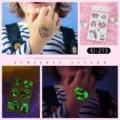 Luminous unicorn temporary tattoo stickers for kids glow in the dark cartoon face stickers - Ei-213