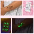 Kids Luminous Unicorn Tattoo Stickers Cute Cartoon Glow in the Dark Temporary Tattoos - Ei-218