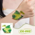 Kids waterproof glitter cartoon dinosaur temporary tattoo sticker for party decor - CG-093 Glitter Dinosaur Tattoo Sticker / 60*60mm