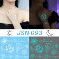 Luminous temporary tattoo sticker waterproof glowing fireworks body art for arm and face - JSN-093 Glow Tattoo Sticker