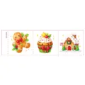 Christmas cartoon waterproof tattoo stickers cute gingerbread house party festival decoration - DTm-3014 (Christmas Tearable Tattoo Sticker)