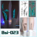 Luminous cyberpunk tech circuit temporary tattoo sticker for cosplay body art variant - Bsi-023 (Luminous Blood Vessel Tattoo Sticker)