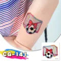 Kids soccer glitter temporary tattoo stickers waterproof football sports party body art decor - CG-141 Football Tattoo Sticker