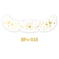 Gold foil freckle face stickers temporary waterproof tattoos for music festivals and party makeup. - Plant Leaf Style (BFv-018)