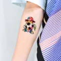 Kids waterproof football temporary tattoo sticker glitter graffiti body art for fans - CG-142 Football Tattoo Sticker