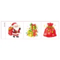 Christmas cartoon temporary tattoo sticker featuring cute Santa Claus and holiday gift box designs. - DTm-3016 (Christmas Tearable Tattoo Sticker)
